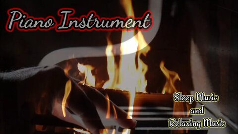 RELAXING MUSIC FIREPLACE ♫ Relaxing PIANO Sleep Music & Fire Sounds