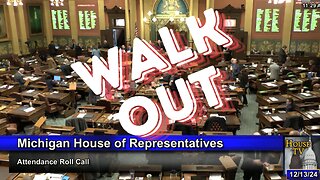 Michigan Democrats voting despite Republicans walking out of the house