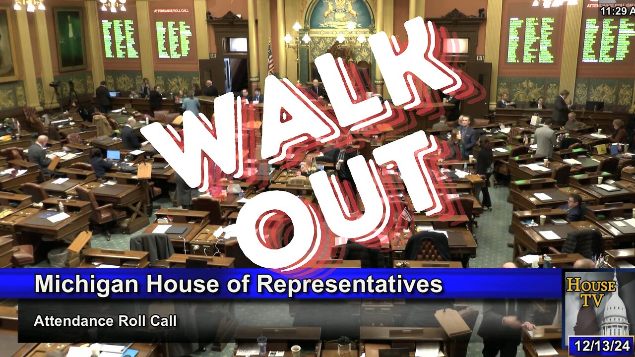 Michigan Democrats voting despite Republicans walking out of the house