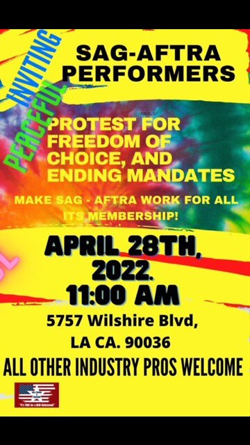 ALL INDUSTRY (FILM/TV) VAX PROTEST