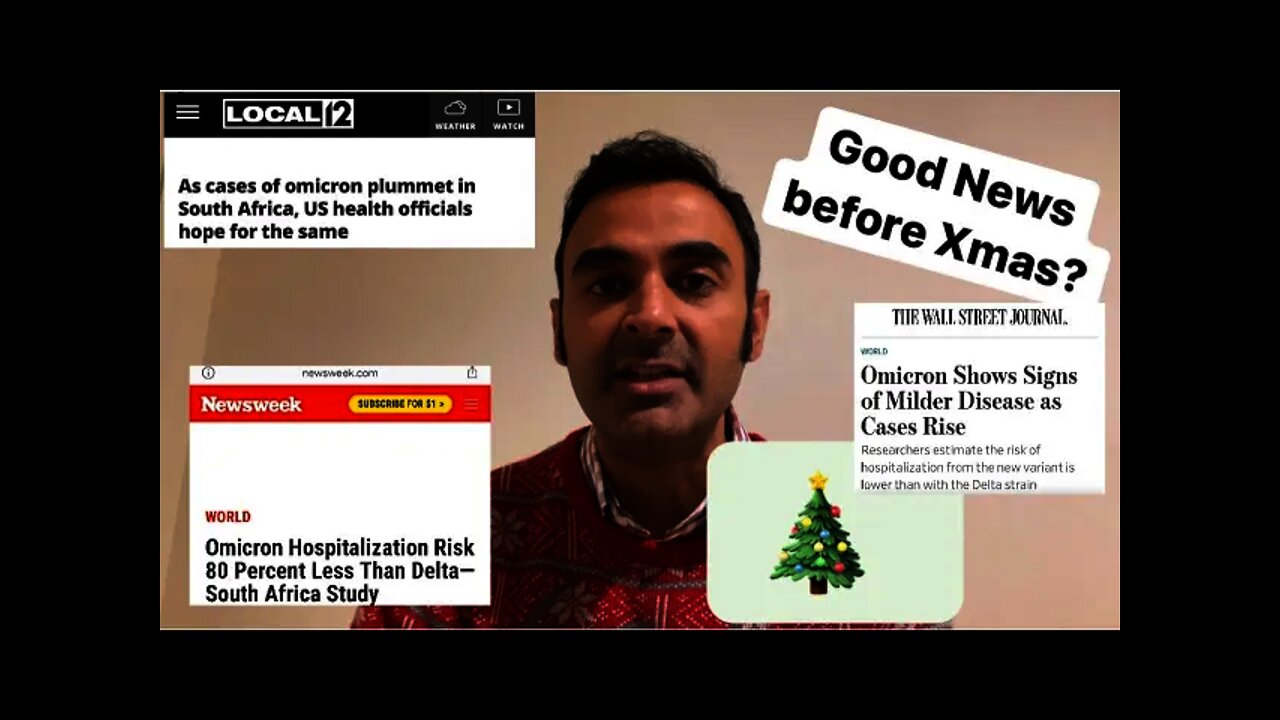 South Africa’s OMICRON wave COLLAPSING, good news for Europe/USA? | Hope + Merry Christmas