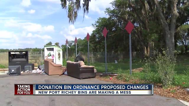 Council votes to keep donation bins in New Port Richey, but with new regulations