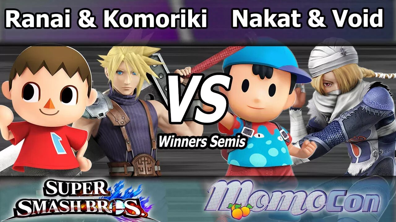 2GG|Ranai & 2GG|Komoriki vs. CLG|Nakat & CLG|Void - Wii U Doubles Winners Semis - Momocon 2017