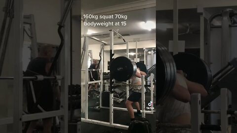 160kg squat at 15 (70kg bodyweight)