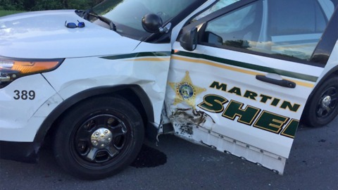 Martin County deputies injured when cruiser rammed