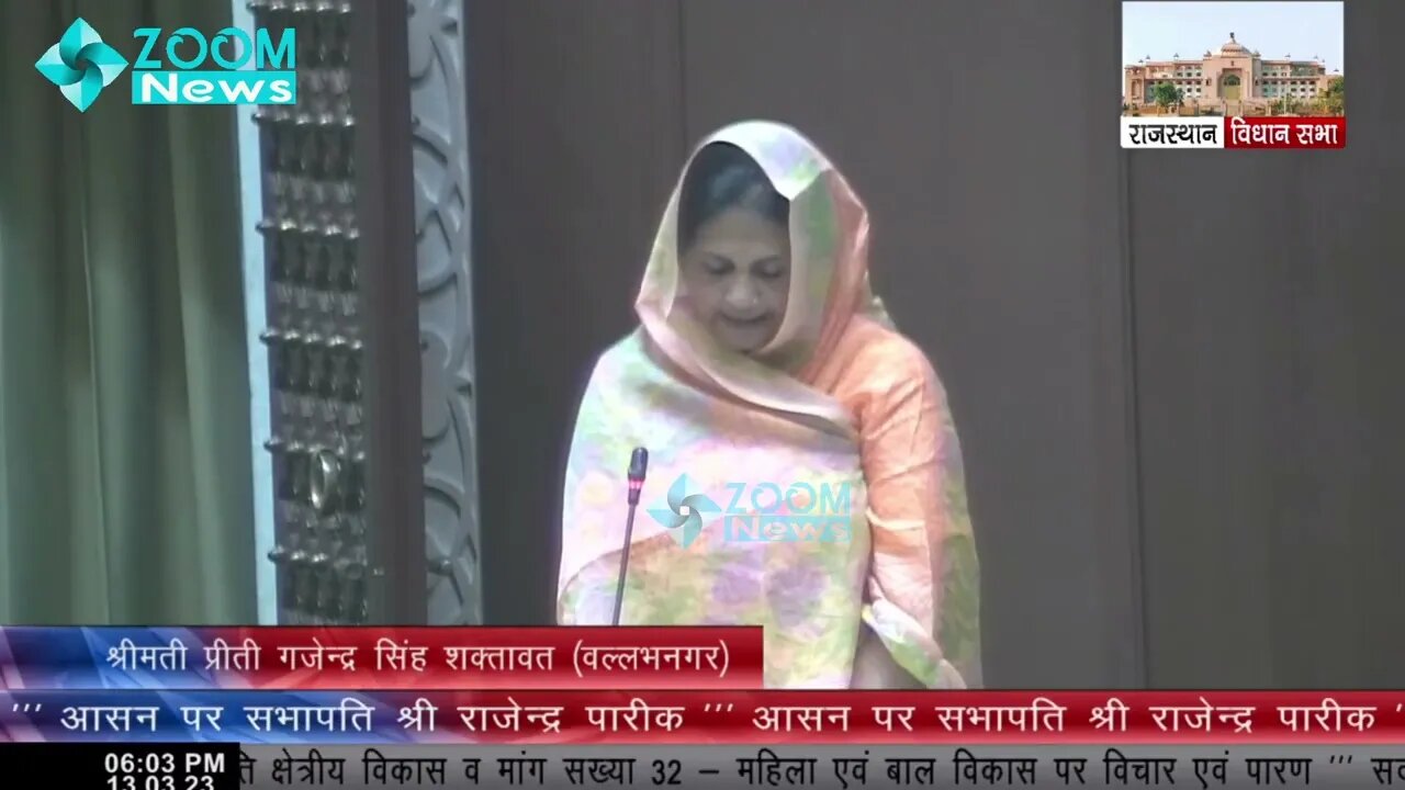 वल्लभनगर विधायक प्रीति शक्तावत का जनजाति क्षेत्रीय विकास , महिला व बाल विकास पर भाषण PreetiShaktawat