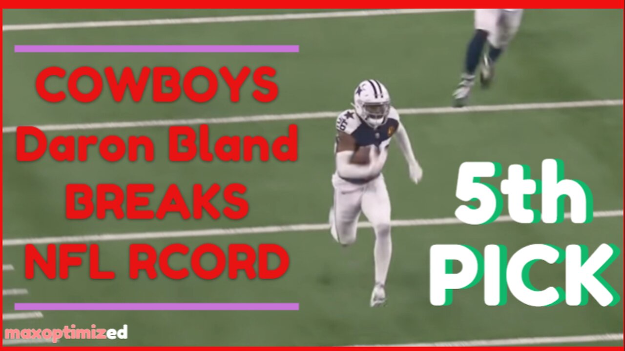 PICK 6 Daron Bland THANKSGIVING 2023 BREAKS NFL RECORD | 5th PICK 6 | Cowboys VS Commanders |