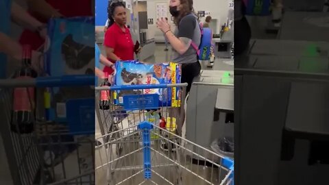 Crazy Masked Karen cuts in front of this guy and then has a nervous breakdown when he calls her out