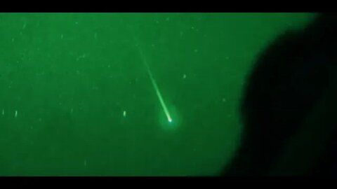 Shooting Star Captured on Paratemporal Night Vision Goggles