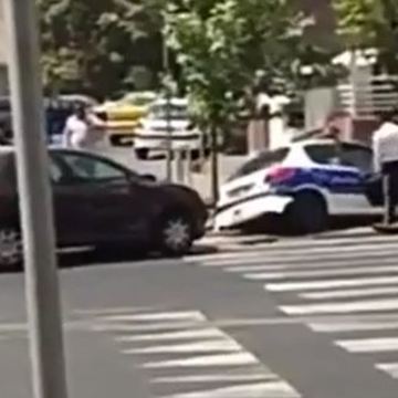 Woman crashes into a police car - Tehran