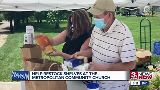 Group collecting food for Metropolitan Community Church