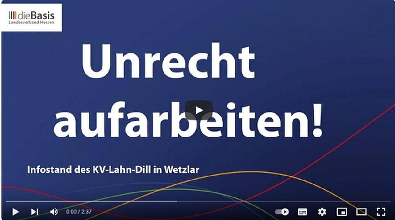 dieBasis Infostand des KV Lahn-Dill in Wetzlar: Unrecht aufarbeiten!