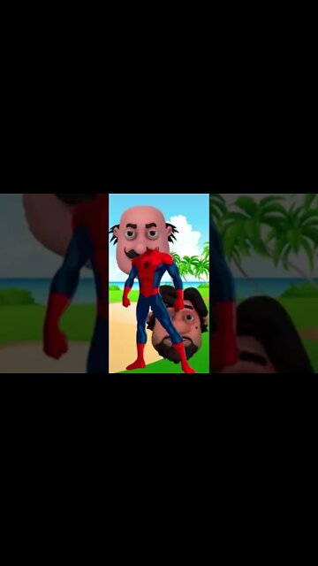 MOTU PATLU Wrong Heads with Spiderman in Hindi Superman Hulk Iron Man | Motu Patlu Cartoon in#shorts