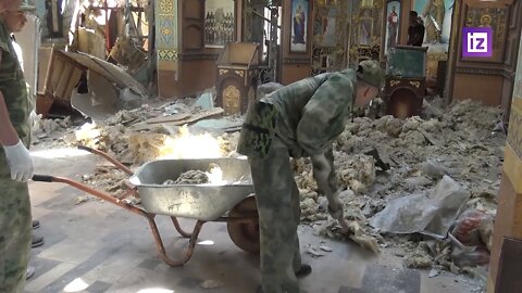 An Orthodox church begins to be restored by "Brave" fighters and residents of the DPR