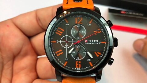 Curren 8192 Analog Quartz Orange Watch by Fizili Review