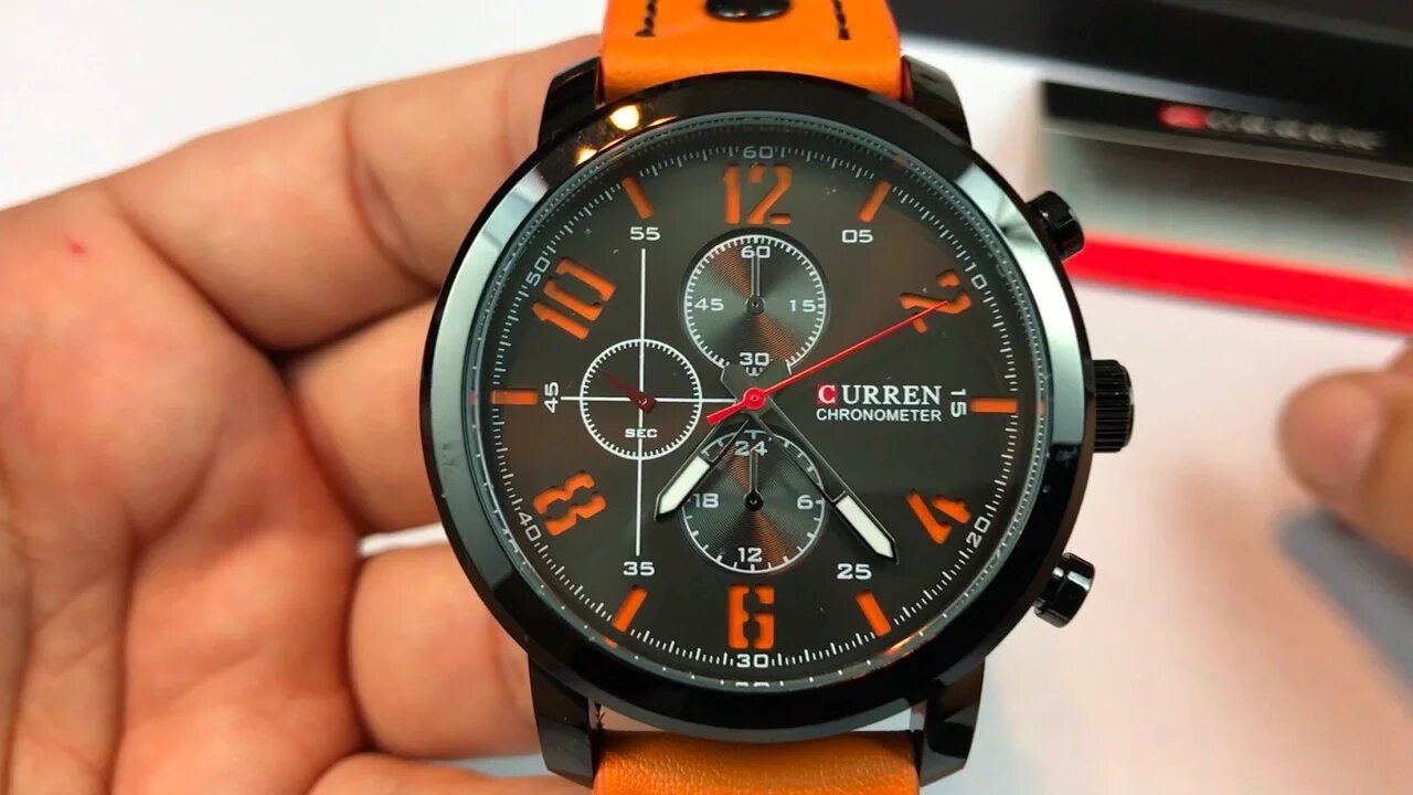 Curren 8192 Analog Quartz Orange Watch by Fizili Review