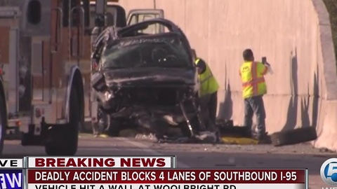 1 dead, 4 hurt in I-95 wreck