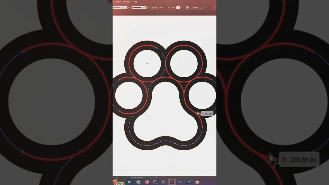 30 Second DOG PAWS | Adobe Illustrator