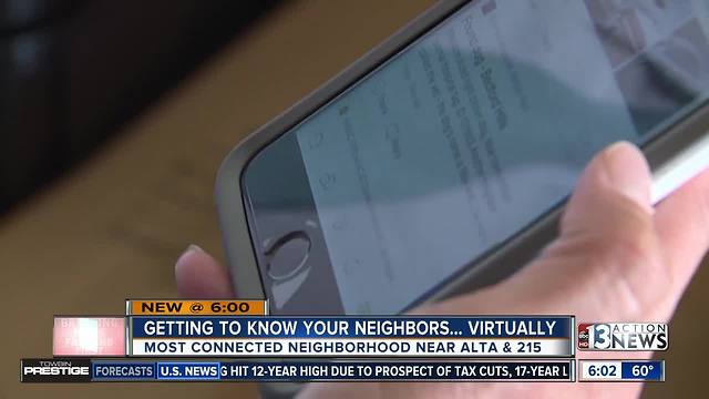 Summerlin neighborhood most connected on Nextdoor app