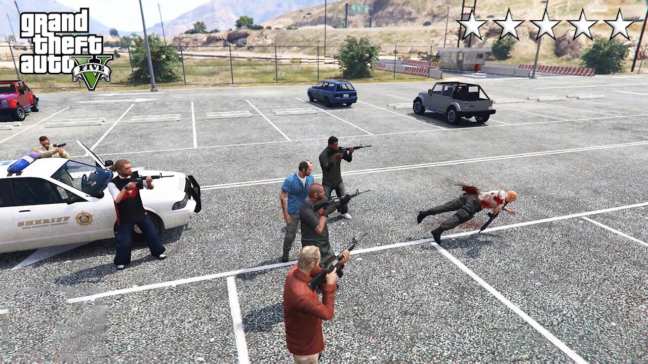 GTA 5 - Trevor, Chef, Lamar, Ron And Wade’s Five Star Escape From The Prison (GTA V Funny Moment)