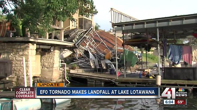 Portions of Lake Lotawana closed after EF-0 tornado