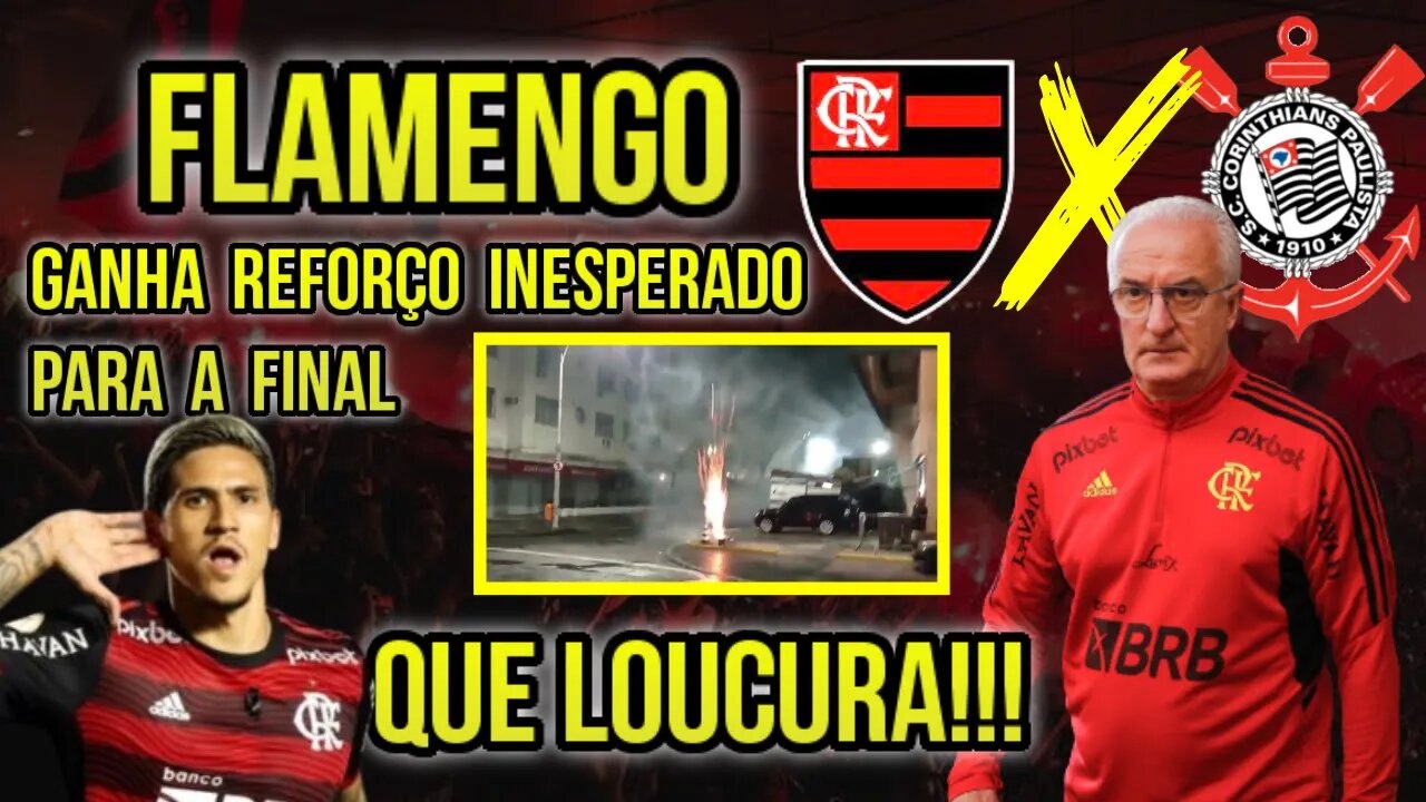 QUE LOUCURA! TORCIDA DO FLAMENGO FAZ FESTA EM FRENTE HOTEL DO CORINTHIANS - É TRETA!!!