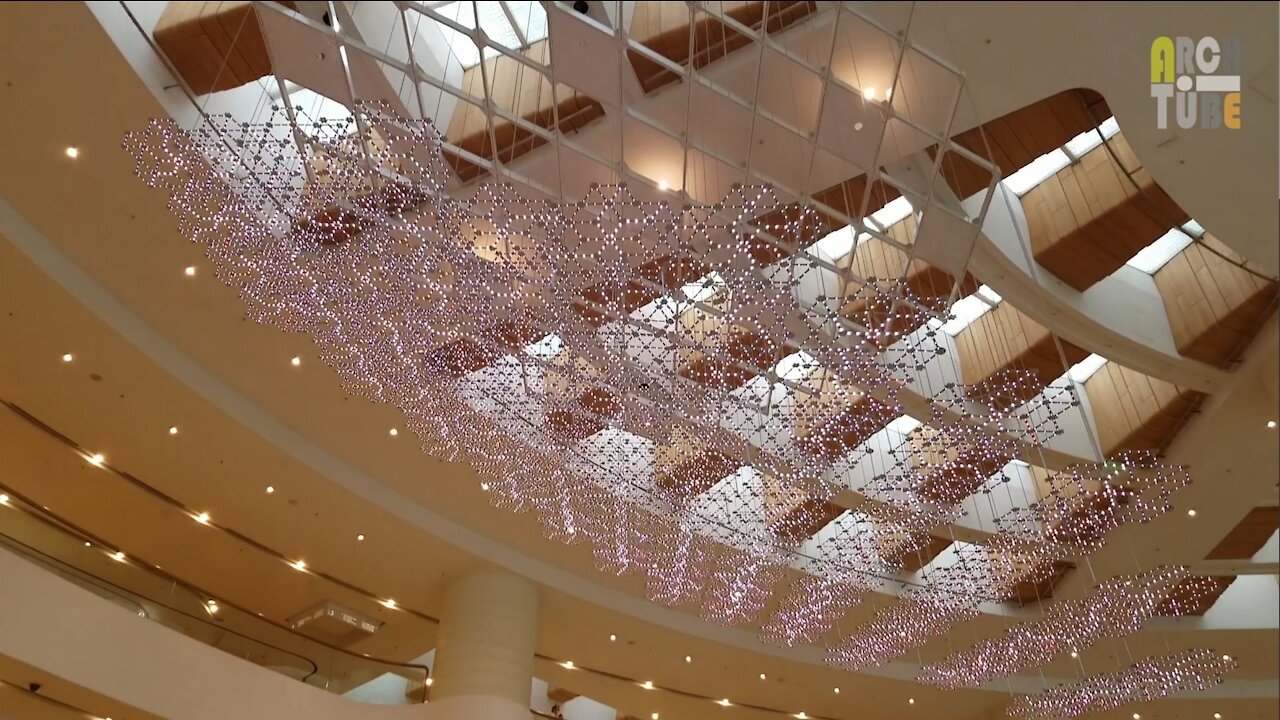 Hexagonal LED Light panel ceiling lights in Hong Kong : Pacific Place