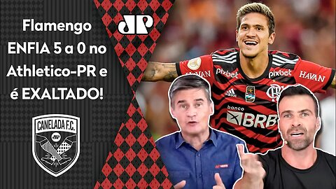 "É A REAL, cara! Se você FOR VER, o Flamengo hoje tem..." 5 a 0 no Athletico-PR é EXALTADO!