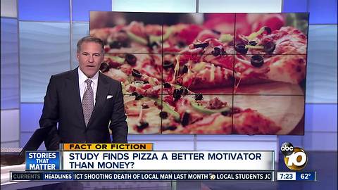 Pizza better motivator than money?