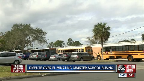 Dispute over eliminating charter school busing