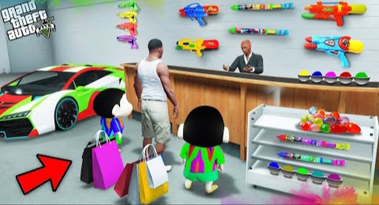 GTA 5 - Franklin Shopping For Holi In GTA 5