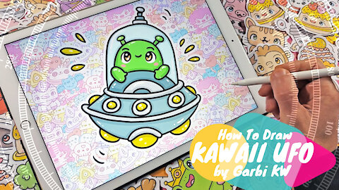 how to Draw Kawaii UFO by Garbi KW