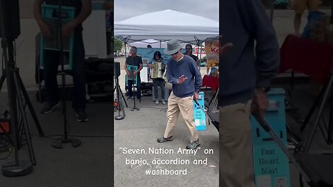 “Seven Nation Army” White Stripes cover on banjo accordion and washboard