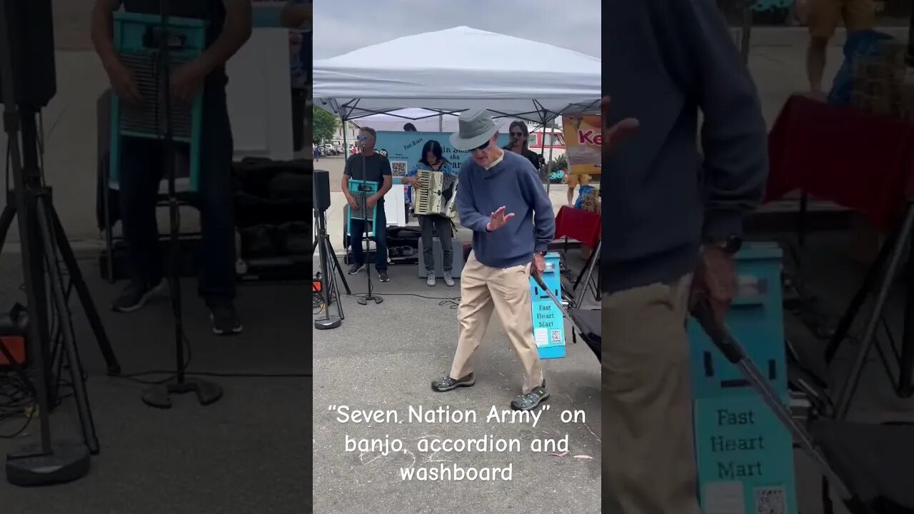 “Seven Nation Army” White Stripes cover on banjo accordion and washboard