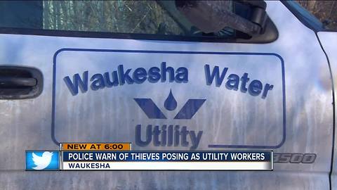 Waukesha police warn residents of utility worker scam