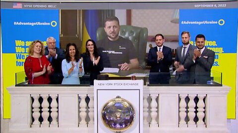 Zelensky urged to invest in Ukraine in an address before the opening of the New York Stock Exchange