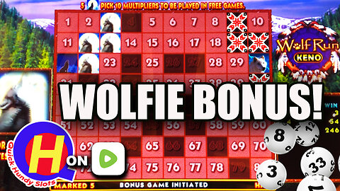 Wolf Run KENO Bonus with Nice Hit!