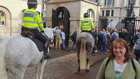 Move out of the way for police horse's #horseguardsparade