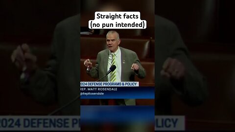 Rep. Matt Rosendale is spitting straight facts 💯