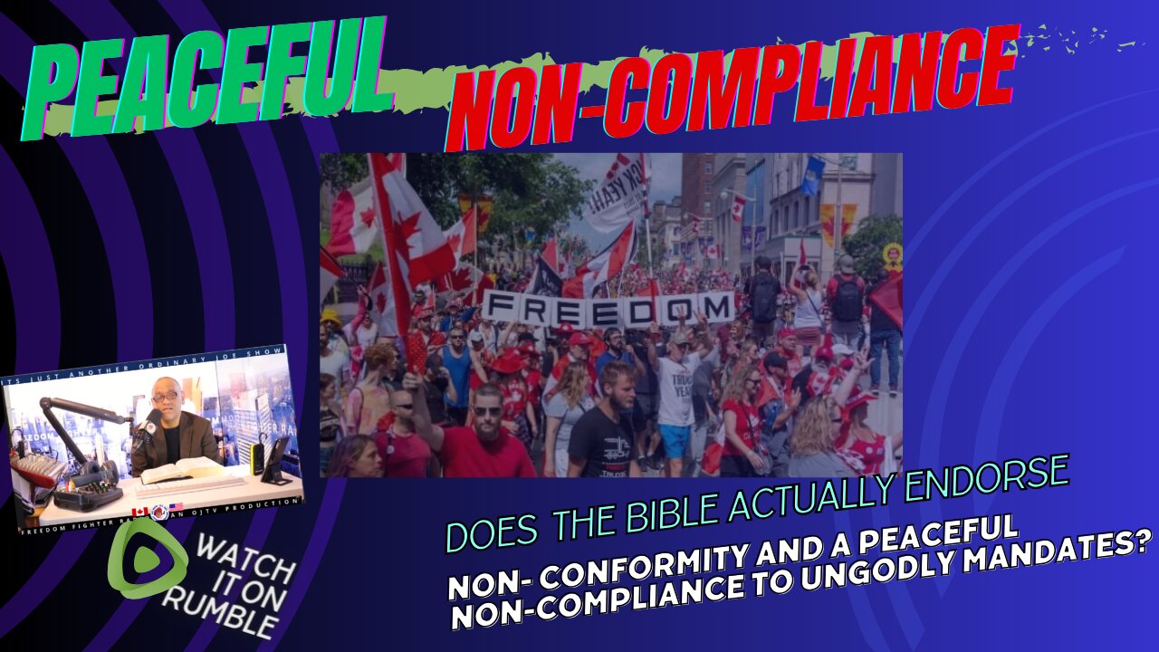 Does the Bible endorse; a Lifestyle of Peaceful Non-Compliance?