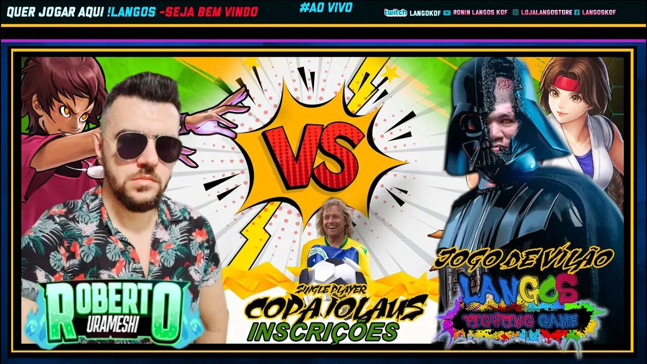  Roberto Urameshi FGC VS langos KOF LIVE #SIMULTANEA + INSCRIÇÃO KOF COPA IOLAUS #LIVE 438