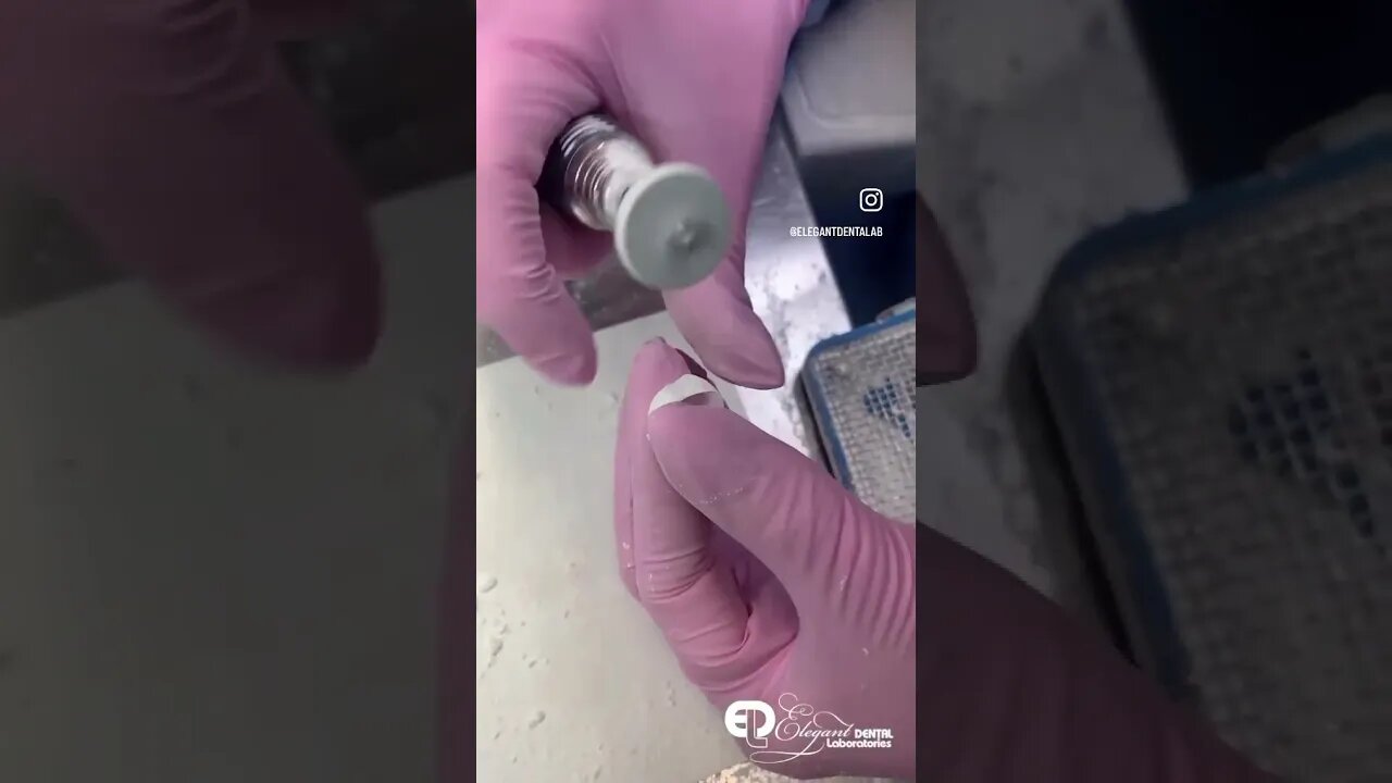 Milling a Dental crown.