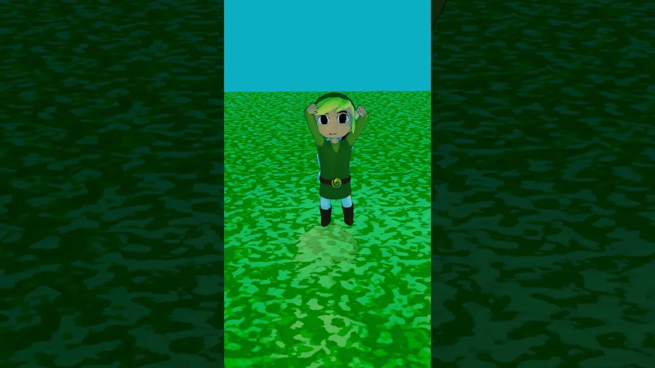 Toon Link waves hello