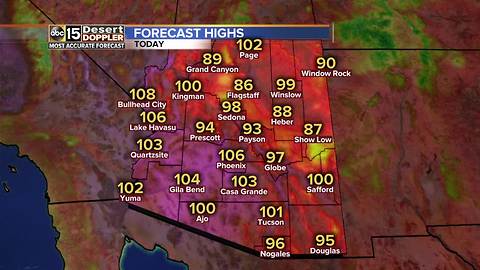Rain chances at 30 percent on this Labor Day