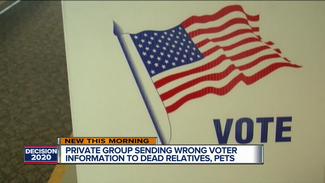 Private group sending wrong voter information to dead relatives, pets