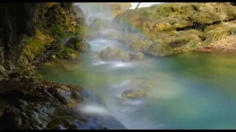 Waterfall & neon & # & white & noise & # waterfall # rainbow # sleep aid # sleep # relax and decompr