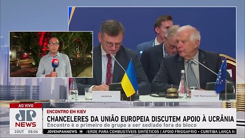 Chanceleres da UE celebram reunião histórica em Kiev na Ucrânia