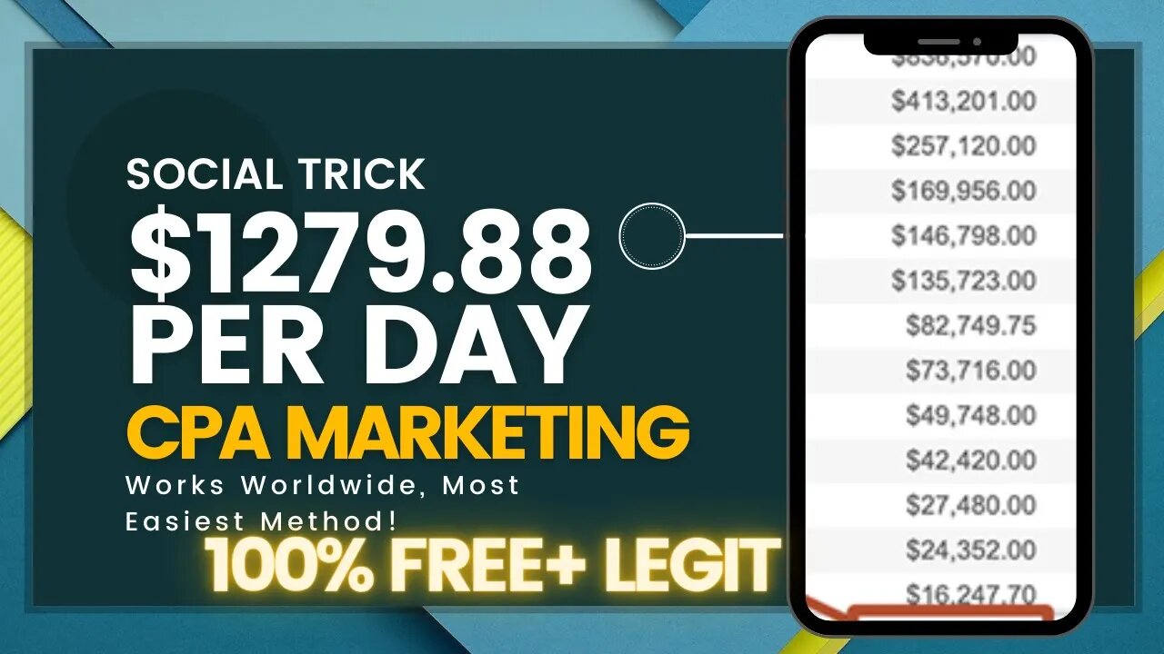 CPA MARKETING Tutorial, CPA Marketing Free Traffic Sources, CPALead, Make Money Online