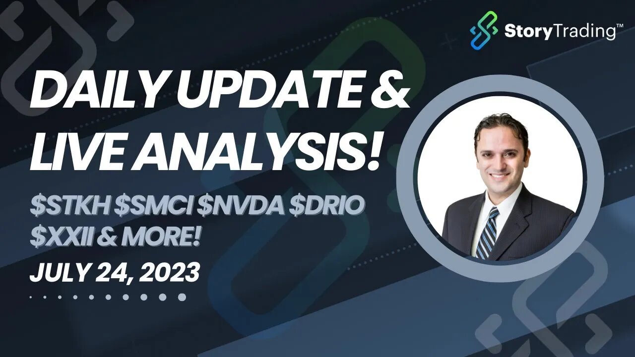 Daily Update & Live Analysis: $STKH $SMCI $NVDA $DRIO $XXII & more!