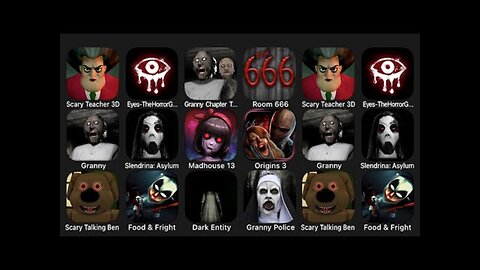 Scary Teacher 3D, Eyes The Horror Game, Granny 2, Room 666, Granny, Slendrina Asylum, Madhouse 13..